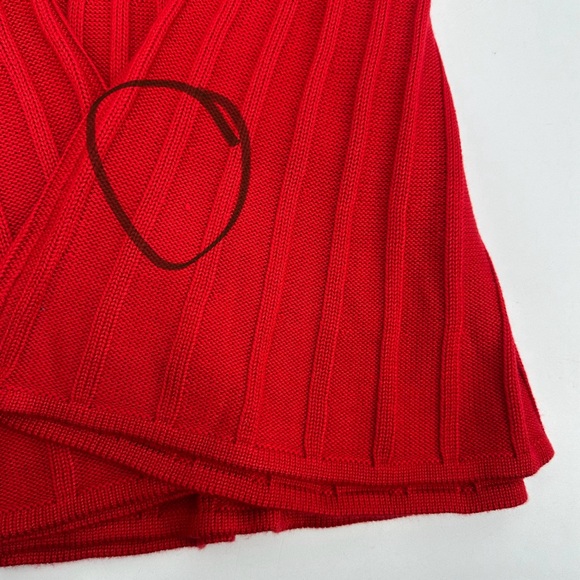 J HOWARD Red Sweater Dress Womens L Ribbed Cable Knit  Fit & Flare 3/4 Sleeves - Picture 9 of 10